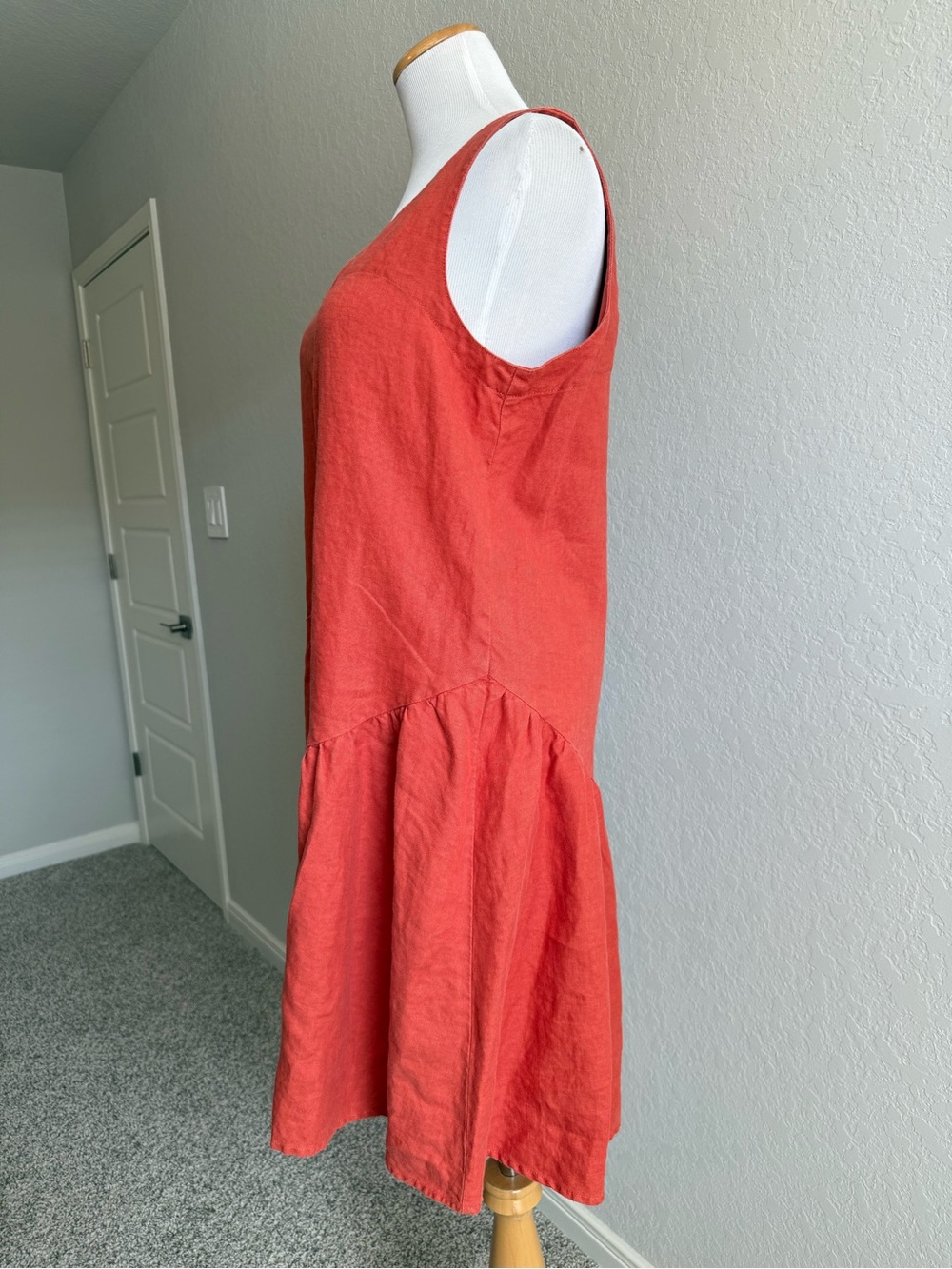 Garnet Hill Euro Summer Linen Tank Dress - Picture 3 of 9